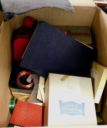 V - Housewares, to include beer glasses, money box, stationery supplies, leather wallet, etc. (1...