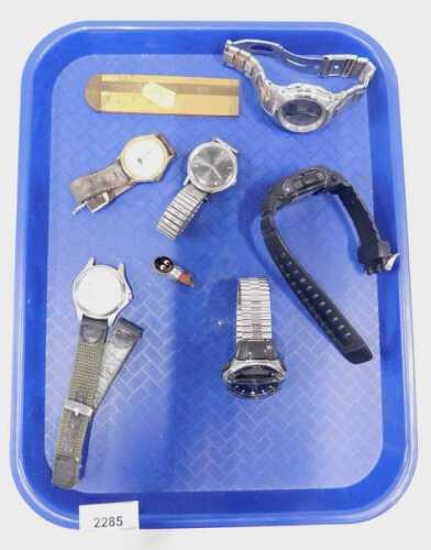 Watches, to include Casio, Accurist, Zenith, and Riccardo, together with a pocket wood and brass...