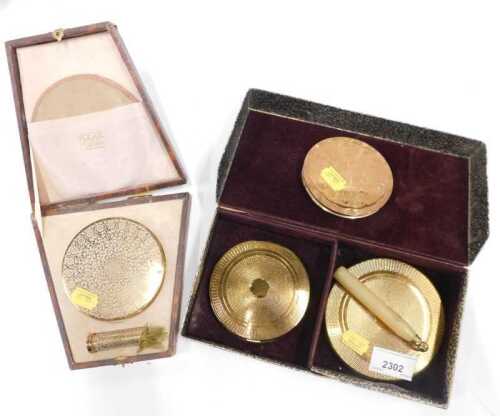 Various powder compacts and mirrors, including the Coronation of Queen Elizabeth II design, and...