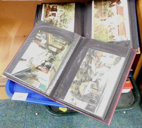 A quantity of albums containing postcards, mainly topographical.