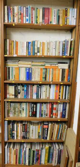 Various books, predominantly paperback fiction, authors to include DH Lawrence, John Le Carr&eacute;,...