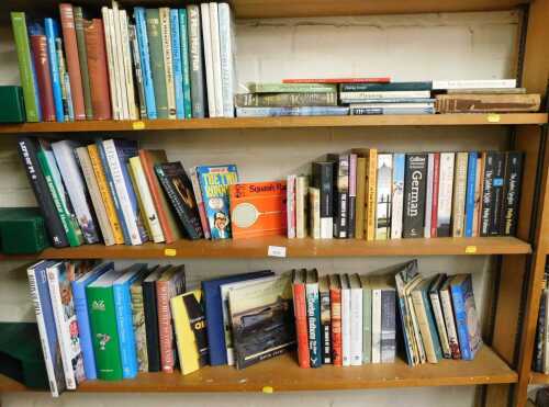 Books, mixed interest, authors to include Evelyn Waugh, P.D. James, Philip Pullman, fishing...