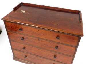 An early Victorian figured mahogany chest of drawers, stamped W&C Wilkinson, 14 Ludgate Hill,... - 2