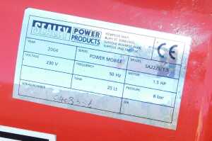 A Sealey Power Mobile 25ltr air compressor, together with a Gold Edition model S701 automotive... - 2