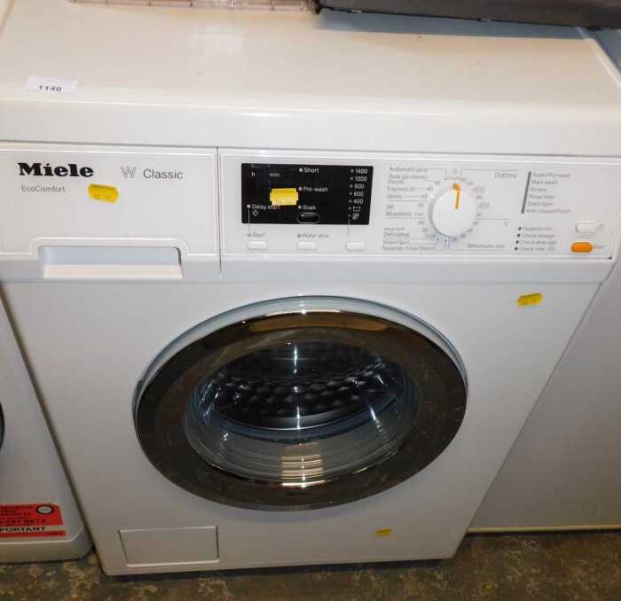 A Miele Eco Comfort washing machine.