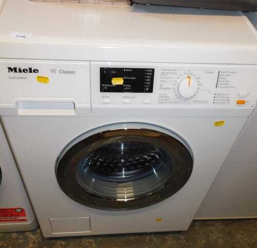 A Miele Eco Comfort washing machine.