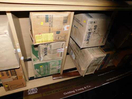 Various boxed drinking glasses, to include red wine glasses, pint glasses, Bulmer's branded...