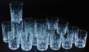 A group of Waterford Lismore pattern table glassware, including eight hock glasses, further wine... - 2