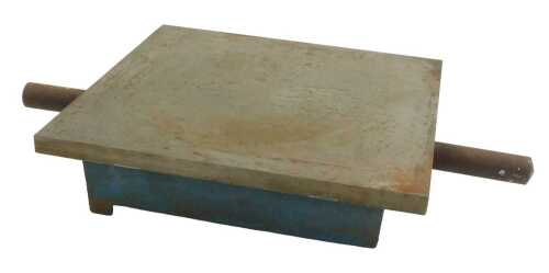 A vintage engineer's surface plate, 34.5cm wide, 34.5cm deep.
