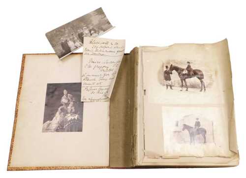 A Victorian scrap album, containing photographs, military and civil service commissions,...