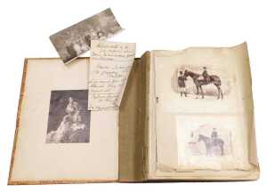 A Victorian scrap album, containing photographs, military and civil service commissions,...