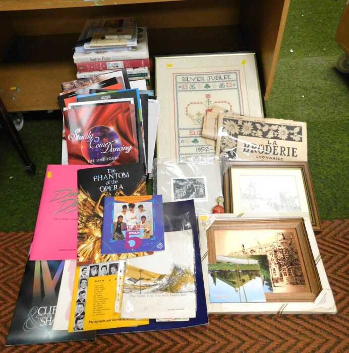 Books, programmes and pictures, to include Beatrix Potter, nineteen stories of Peter Rabbit and...