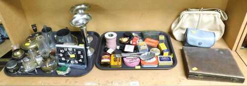 Household effects, to include early 20thC tins and bottles such as Vaseline, Lavendo Furniture...