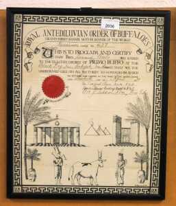 An RAOB certificate to Bro Leonard Bools, who was being raised to the exalted degree of Primo...