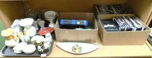 DVDs, to include The Dark Knight Trilogy, Star Wars, The Martian, together with jugs, salt and...