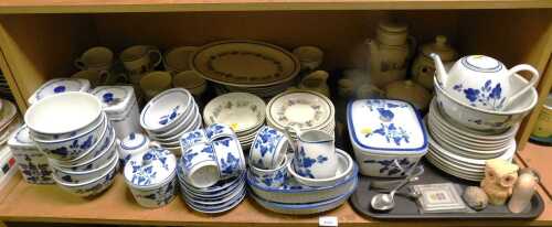 Coffee/Dining wares, a Portuguese blue and white pottery part tea and dinner service, Royal...