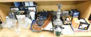 General household effects, to include loose and cased flatware, boxed drinking glasses, anatomy...