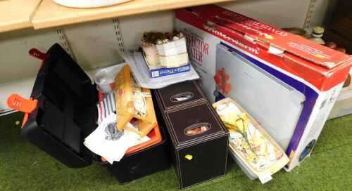 A Winter Warm convector heater, together with floral corsages, cake decorating items, CDs, etc....