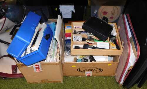 Artist related materials, to include oil brush cleaner, paintbrushes, Windsor and Newton ink,...