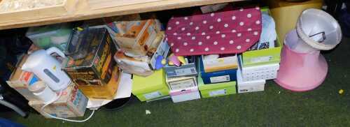 Kitchenalia, to include coffee maker, kettle, Kenwood blender, Kenwood mixer, various shoes,...
