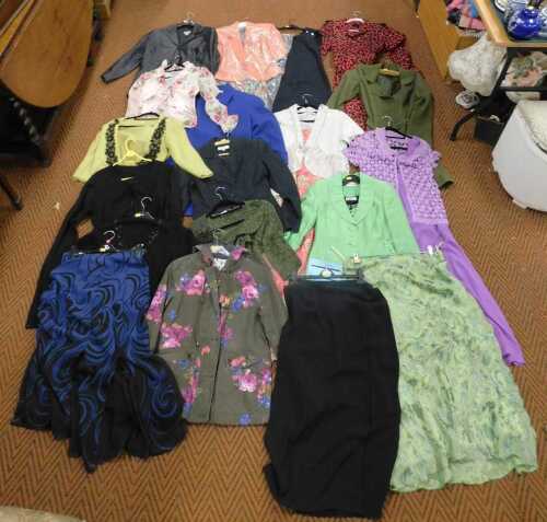 Lady's clothes, to include a Joules waterproof coat decorated with flowers, UK size 10, an Old...