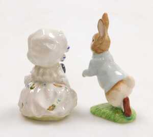 A Beswick Beatrix Potter figure modelled as Lady Mouse, from Tailor of Gloucester, and another... - 2