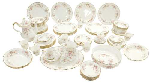 A Paragon porcelain Victoriana Rose pattern dinner and coffee service, including a pair of oval...
