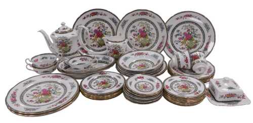 A Paragon porcelain Tree of Kashmir pattern part dinner and coffee service, including dinner,...