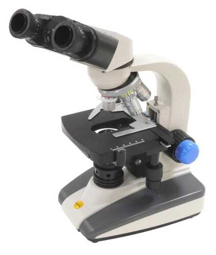 A Swift binocular compound microscope, model SS-300B, polystyrene boxed.
