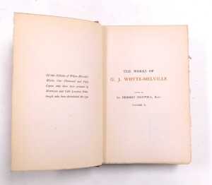 Maxwell (Herbert Bart Ed). The Works of GJ Whyte-Melville, 24 vols, gilt tooled red cloth,... - 2