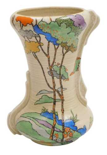 A James Kent Art Deco pottery Cydonia pattern vase, printed mark, 23cm high.