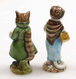 A Beswick Beatrix Potter figure modelled as Susan, and another modelled as Simpkin, brown back... - 2
