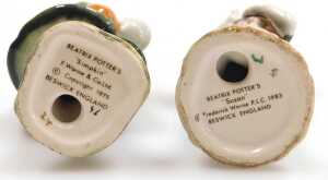 A Beswick Beatrix Potter figure modelled as Susan, and another modelled as Simpkin, brown back... - 3