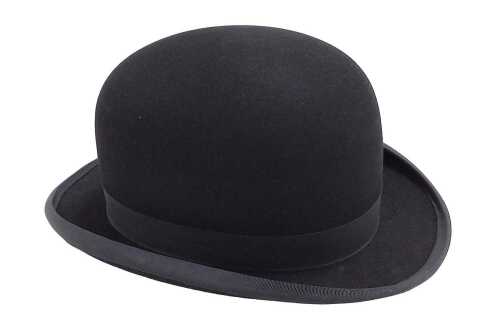 A Hilhouse & Company black felt bowler hat.