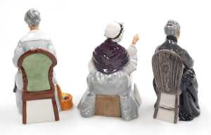 Three Royal Doulton figures, modelled as School Marm HN2223, The Cup of Tea HN2322, and... - 2