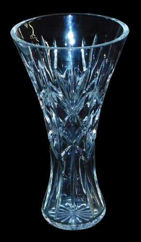 A Waterford crystal vase, of waisted form, 25.5cm high.