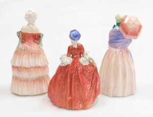 Three Royal Doulton figures, modelled as Vernoica HN1517, Miss Demore HN1402, and Sibell HN1668. - 2