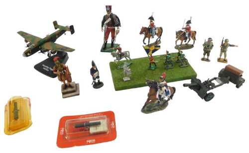 A group of Del Prado Napoleonic figures, further figures, a Handley Page Halifax, etc. (a quantity)