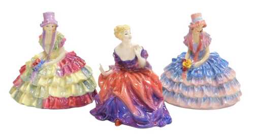 Three Royal Doulton figures, modelled as Chloe, another HN1470, and Lady Fayre HN1265.