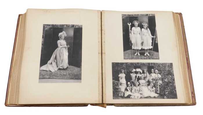 A late 19thC society photograph album, containing photographs of shooting and hunting parties,...