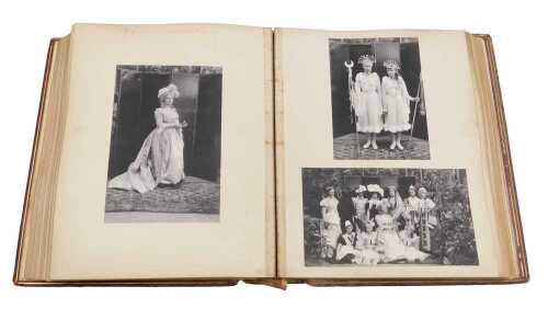 A late 19thC society photograph album, containing photographs of shooting and hunting parties,...