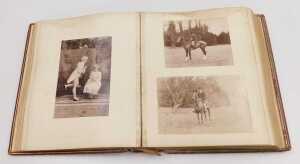 A late 19thC society photograph album, containing photographs of shooting and hunting parties,... - 2