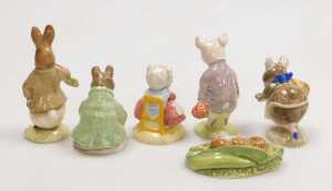 Six Royal Albert Beatrix Potter figures, comprising Benjamin Ate a Lettuce Leaf, Samuel Whiskers,... - 2