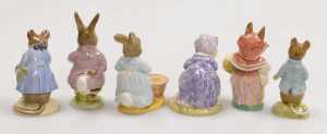 Six Royal Albert Beatrix Potter figures, comprising Gentleman Mouse Made a Bow, Mr Benjamin... - 2