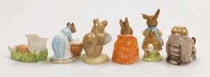 Four Beswick Beatrix Potter figures, brown back stamp, comprising Mr Jackson, Poorly Peter... - 2