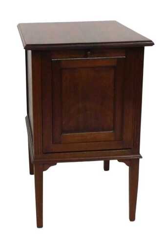 A 1920s/30s mahogany The Barkingside patent record cabinet, the rectangular top with a moulded...