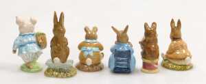 Six Beswick Pottery Beatrix Potter figures, modelled as Little Pig Robinson, Fierce Bad Rabbit,... - 2