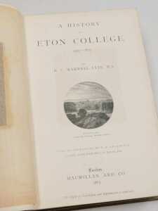Lyte (HC Maxwell). A History of Eton College, 1st edition, gilt tooled Morocco, published by... - 2