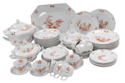A Wedgwood Chantecler Georgetown collection part dinner and tea service, with printed design of...