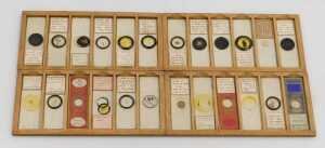 A late 19thC box of microscope slides, of botanical subjects, hair, together with six... - 4